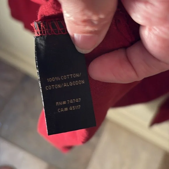 Red Head Men's Dark Red Long Sleeve Henley - Picture 6 of 7